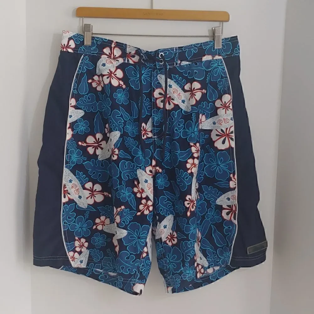 Marlin Trading Co Men's Board Shorts Tropical Hawaiian Size XL